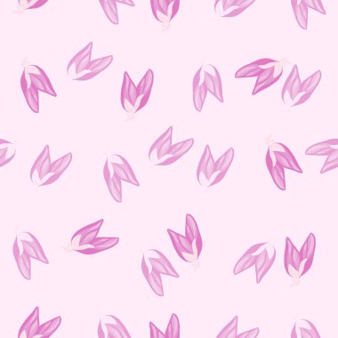 Buds çiçeği pürüzsüz desen. Dekoratif çiçek arkaplanı. Kumaş, ambalaj kağıdı, duvar kâğıdı ve mendil için karalama stilinde tekrarlanan doku. Vektör illüstrasyonu.