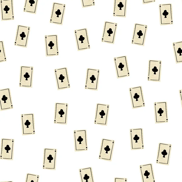 Game Cards Seamless Pattern Design Gambling Repeated Texture Doodle Style — Vettoriale Stock