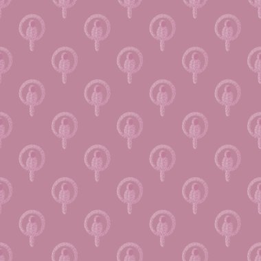 Papağan balonları pürüzsüz desen. Sirk balonu geçmişi. Kumaş, ambalaj kağıdı, duvar kâğıdı ve mendil için karalama stilinde tekrarlanan doku. Vektör illüstrasyonu.