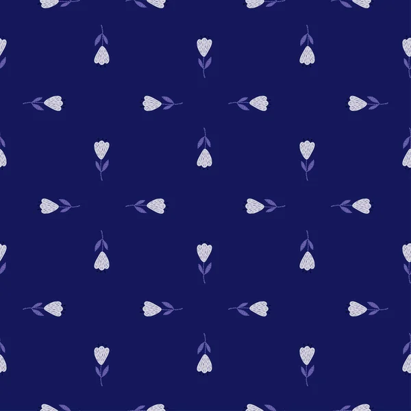 Fleur Motif Mignon Sans Couture Fond Champ Dessiné Main Texture — Image vectorielle