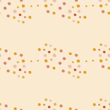Eski noktalar pürüzsüz desen. Minimalist dekorasyon geçmişi. Kumaş, ambalaj kağıdı, duvar kâğıdı ve mendil için karalama stilinde tekrarlanan doku. Vektör illüstrasyonu.