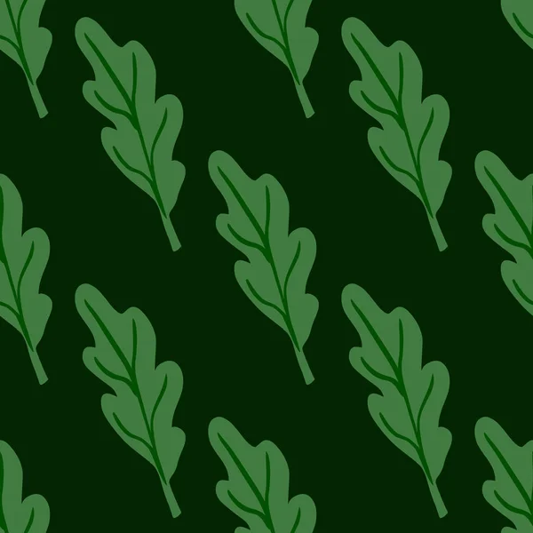 オークの葉のシームレスなパターン 植物の背景 包装紙 組織のためのドアスタイルで繰り返し質感 ベクターイラスト — ストックベクタ