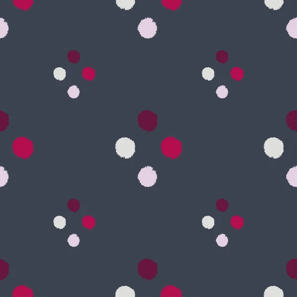 Pom Poms Seamless Pattern Hand Drawn Cute Background Repeated Texture — Stockvektor