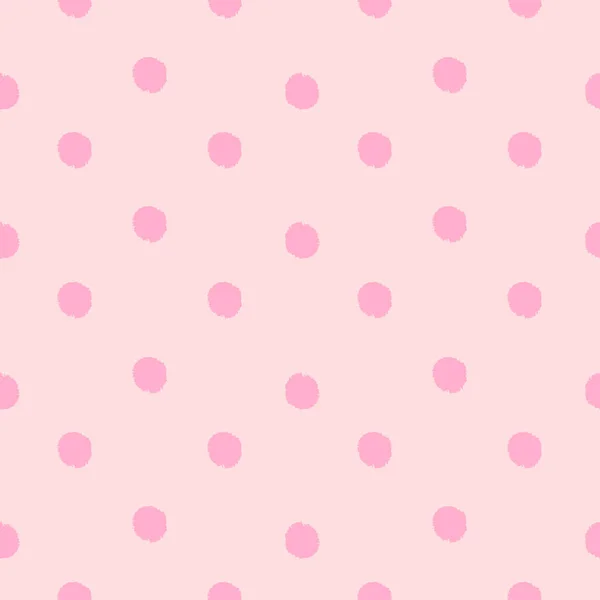 Pom Poms Seamless Pattern Hand Drawn Cute Background Repeated Texture — Stockvektor