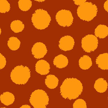 Kusursuz desenli ponponlar. El çizimi şirin bir arka plan. Kumaş, ambalaj kağıdı, duvar kâğıdı ve mendil için karalama stilinde tekrarlanan doku. Vektör illüstrasyonu.