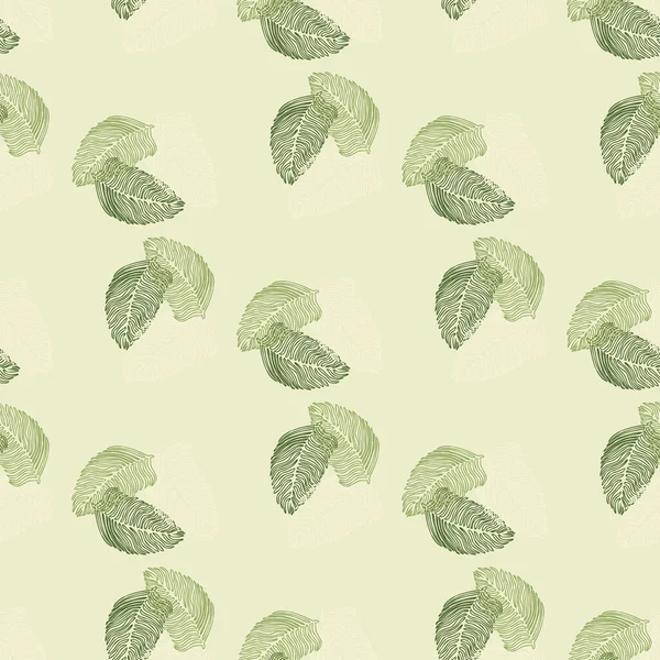 Modern Palm Leaf Seamless Pattern Hand Drawn Tropical Print Modern — Stock Vector