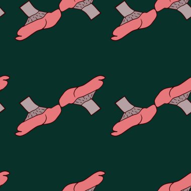 Mantarlar pürüzsüz. Bitki arkaplanı. Kumaş, ambalaj kağıdı, duvar kâğıdı ve mendil için karalama stilinde tekrarlanan doku. Vektör illüstrasyonu.