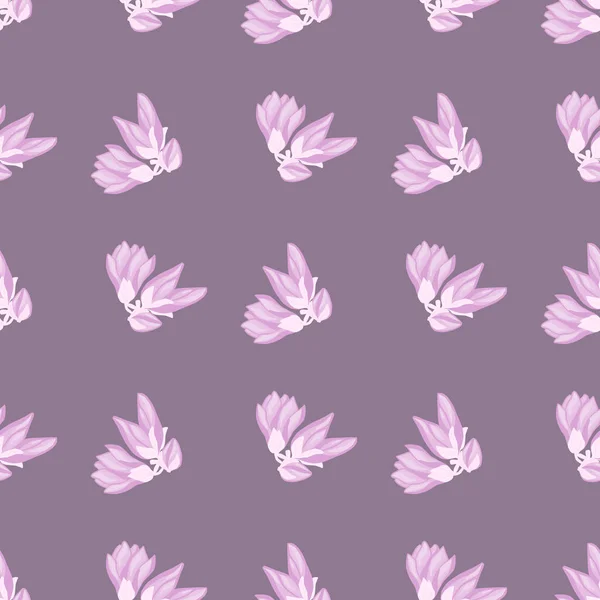 Magnolia Nahtlose Muster Romantische Blume Hintergrund Wiederholte Textur Doodle Stil — Stockvektor