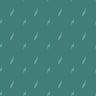 Tüyler pürüzsüz desen. Arka plan kuş tüyü. Kumaş, ambalaj kağıdı, duvar kâğıdı ve mendil için karalama stilinde tekrarlanan doku. Vektör illüstrasyonu.