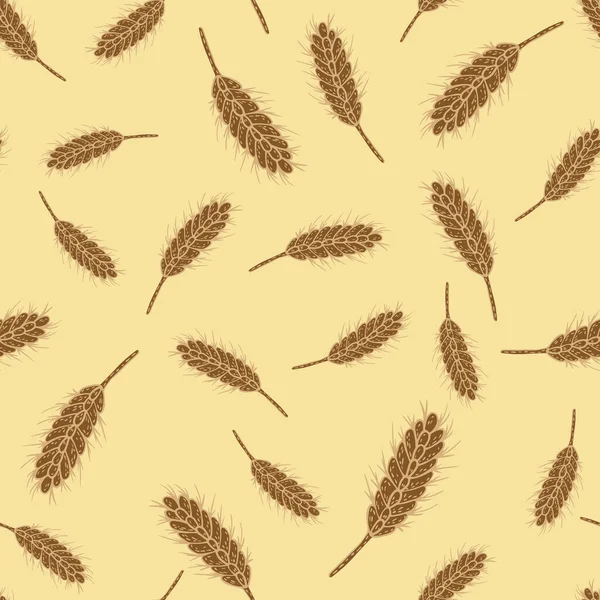 Buğday Pürüzsüz Desen Mısır Gevreği Skeci Kumaş Ambalaj Kağıdı Duvar — Stok Vektör