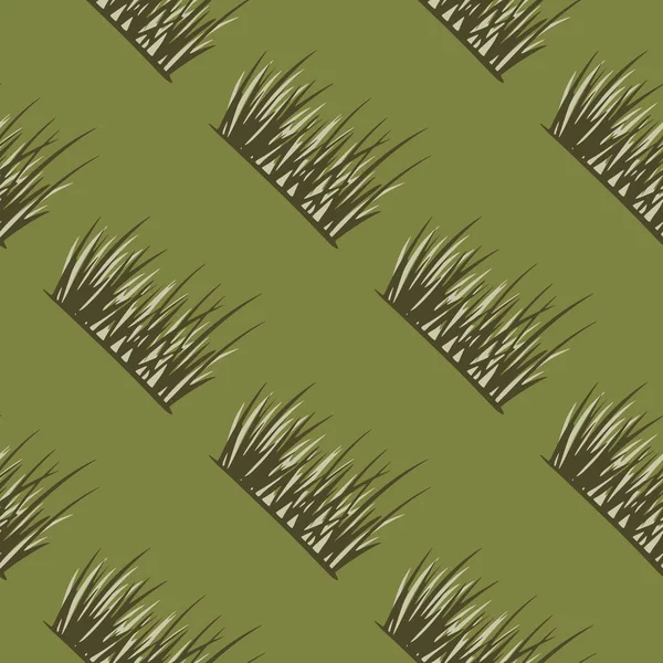 Pola Rumput Yang Mulus Latar Belakang Halaman Tekstur Berulang Dalam - Stok Vektor