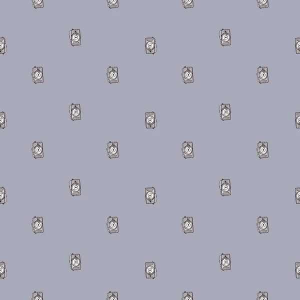 Photo Camera Seamless Pattern Cute Vintage Cameras Background Repeated Texture — Διανυσματικό Αρχείο