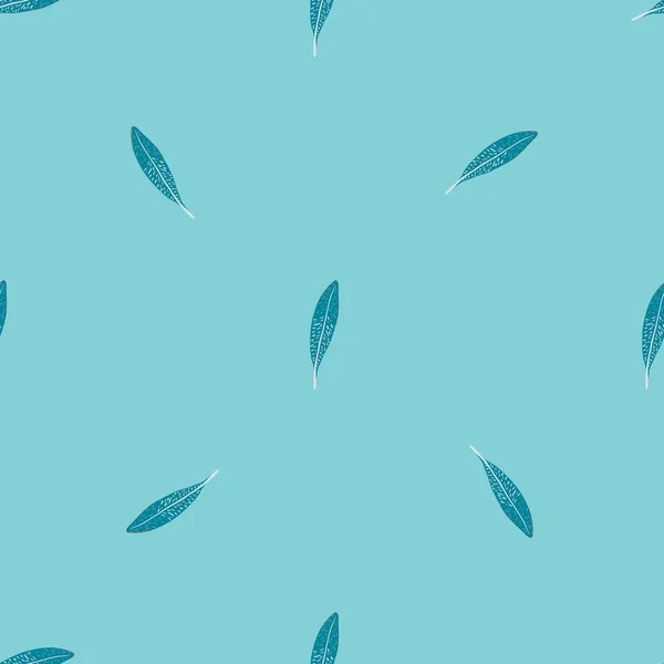 Plumas Patrón Sin Costuras Pluma Fondo Pájaro Textura Repetida Estilo — Vector de stock