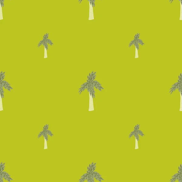 Palm Tree Seamless Pattern Tropical Background Repeated Texture Doodle Style — Stock Vector