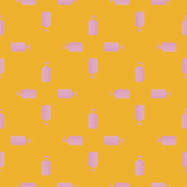 Kosmetische Flasche Nahtlose Muster Kosmetik Toilettenartikel Hintergrund Wiederholte Textur Doodle — Stockvektor