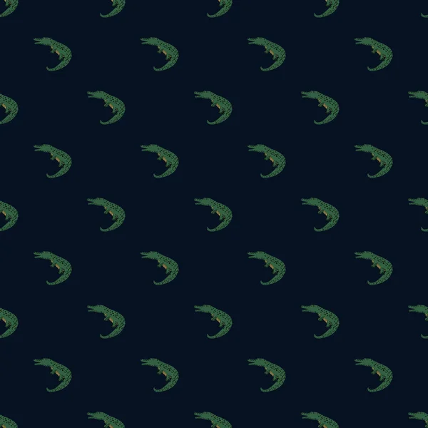 Crocodiles Mignons Sans Couture Pattern Funny Animaux Fond Texture Répétée — Image vectorielle