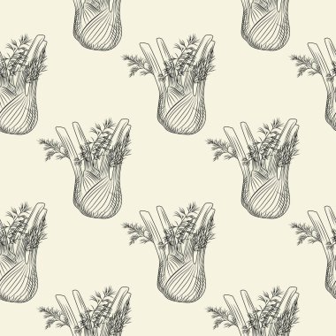 Rezene mürekkebi kusursuz desen çiziyor. Tek renkli gıda malzemesi duvar kağıdı. Doğal organik taze gıda arkaplanı. Eski el yapımı gravür. Vektör illüstrasyonu