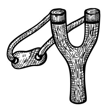 Sapan izole edildi. Klasik çocuk oyuncağı el çizimi tarzında. Poster, baskı, kitap illüstrasyonu, logo, ikon, dövme için tasarlanmış bir esrarkeş. Vintage vektör illüstrasyonu.