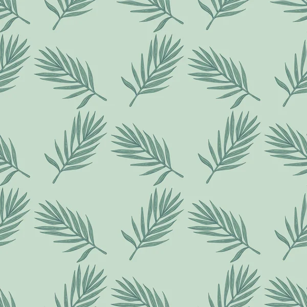Пальмовые Листья Безморщинистые Тропическая Ветвь Стиле Гравировки Ручной Рисунок Текстуры — стоковый вектор