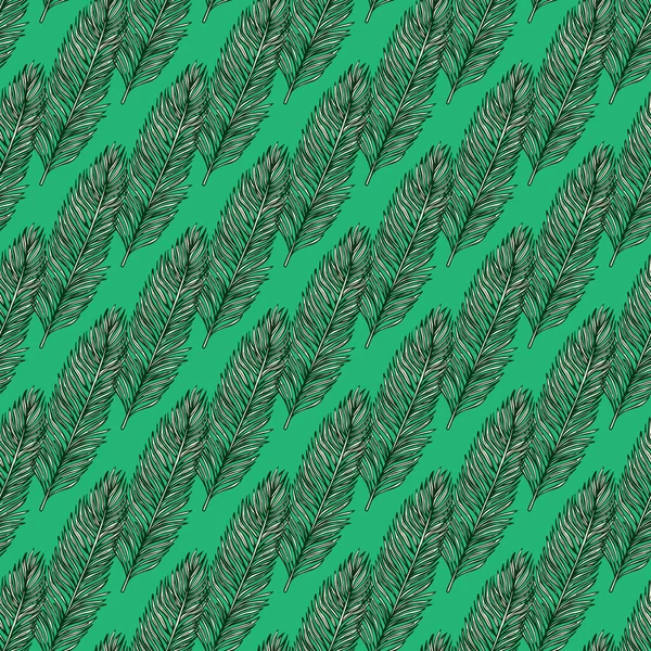 Пальмовые Листья Безморщинистые Тропическая Ветвь Стиле Гравировки Ручной Рисунок Текстуры — стоковый вектор