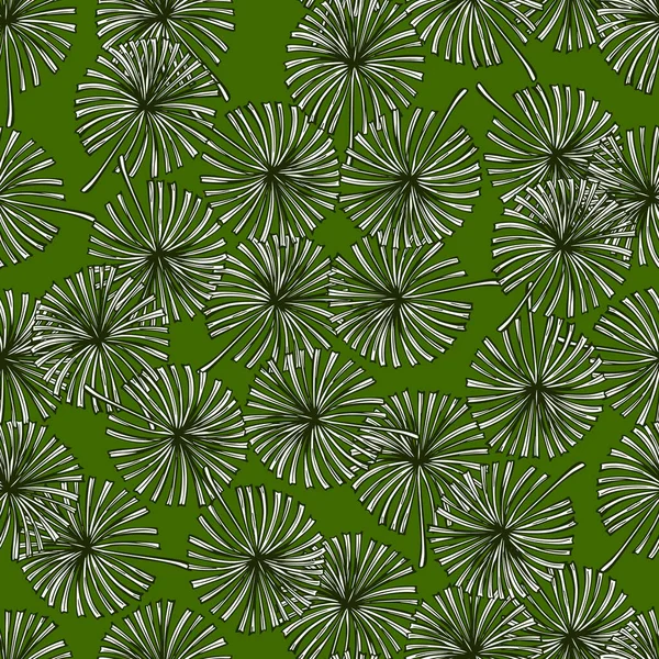 Вентиляторные Пальмовые Листья Винтажная Тропическая Листва Стиле Гравировки Ручной Рисунок — стоковый вектор