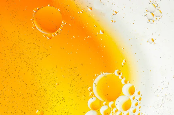 Abstract Achtergrond Met Water Olie Wazige Vormen Texturen Gele Oranje — Stockfoto