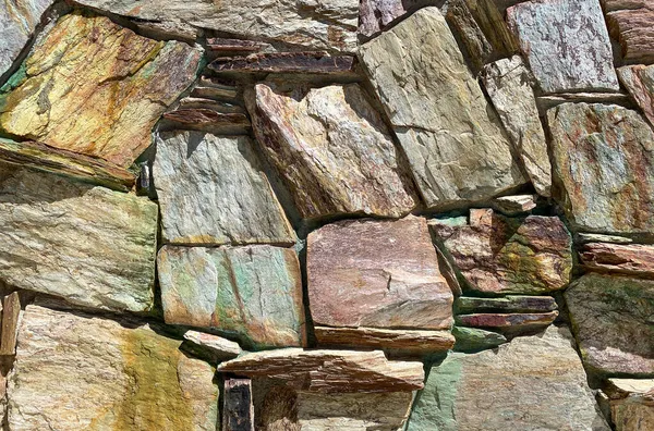 Ein Natürlicher Felsen Granit Stein Formen Barriere Mauer Zaun Struktur — Stockfoto