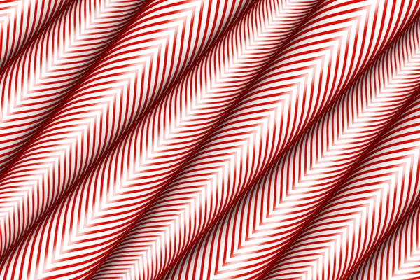 Eine Rote Bonbongestreifte Weihnachts Packpapierrolle Mit Folie Glänzende Oberfläche — Stockfoto
