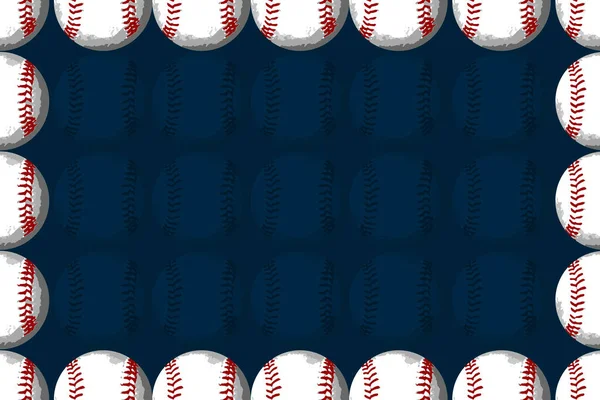 Baseball Frame Boarder Illustration Drawing Sports Card Background Recreation Sport — Stock Photo, Image