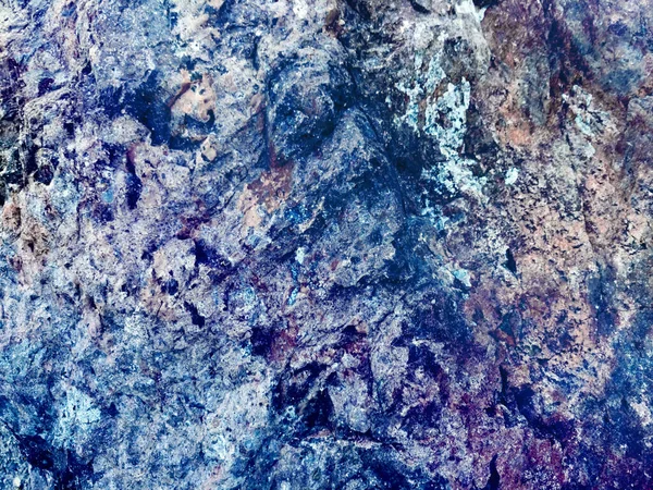Niebieski Rafa Koralowa Kamień Tło Podwodne Morze Skała Zbliżenie Makro — Zdjęcie stockowe