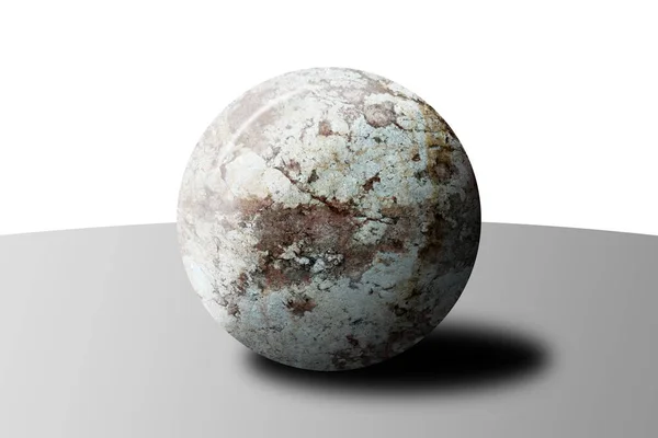 Eine Dimensionale Glänzende Felsbrocken Stein Illustration Kugel Konstruktion Design — Stockfoto