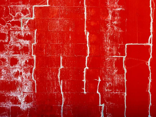 Ένα Βαμμένο Κόκκινο Ξεφλούδισμα Τούβλο Τοίχο Παλιό Ρετρό Στυλ Ρετρό — Φωτογραφία Αρχείου
