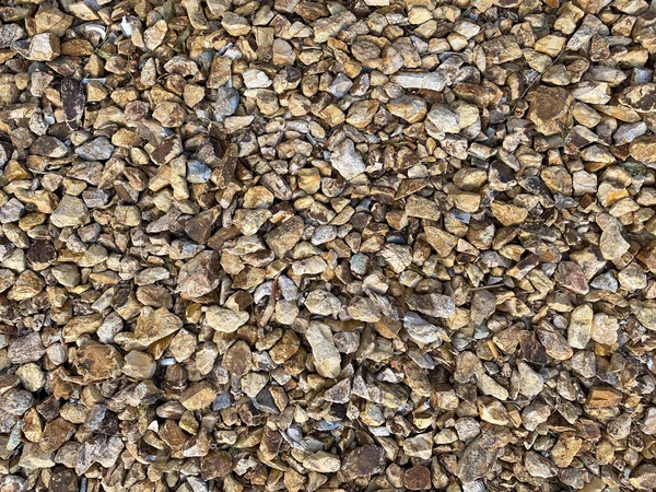 小石庭の通路岩の歩道石茶色の岩の地面は車道道をカバー — ストック写真