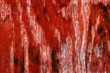 Kırmızı eski bir eski duvar ahşap çitler bahçe bahçesinin arka bahçesi boyası soyuluyor.