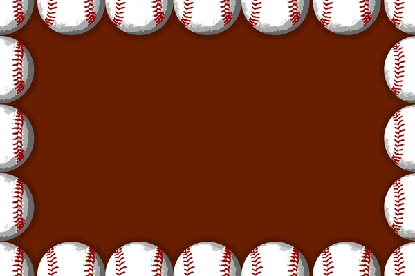 Czerwony Sportowe Karty Tło Baseball Ramki Granica Rysunek Rekreacja Sport — Zdjęcie stockowe