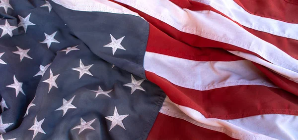 Retro Desgastado Arrugado Viejo Fondo Bandera Americana Vendimia Fondo Elecciones — Foto de Stock