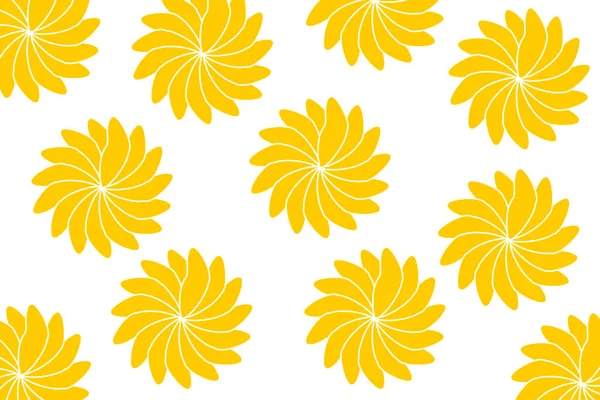 Une Fleur Jaune Rétro Pinwheel Motif Floral Hawaïen Style Textile — Photo