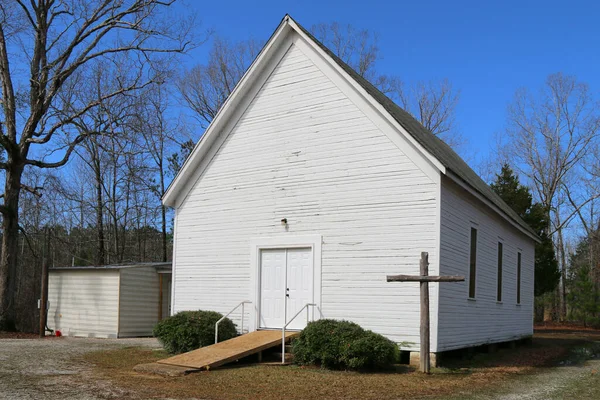 Une Église Rurale Campagne Religieuse Spirituelle Dieu Chrétien Baptiste Chapelle — Photo