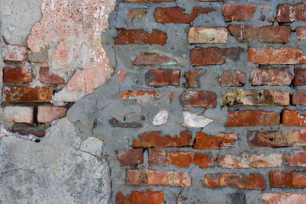 Doku, tuğla, duvar, arka plan olarak kullanılabilir. Çizik ve çatlaklarla tuğla dokusu