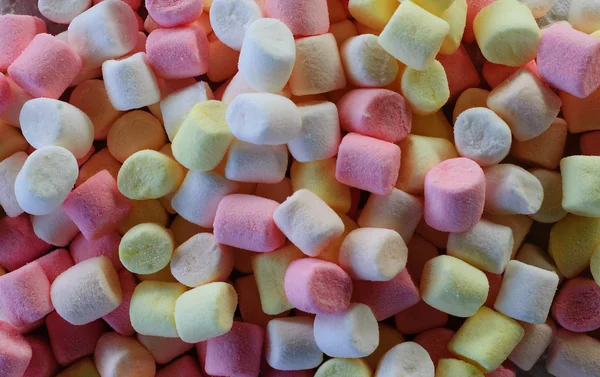 Pastel colored marshmallows as background — Stock Photo, Image