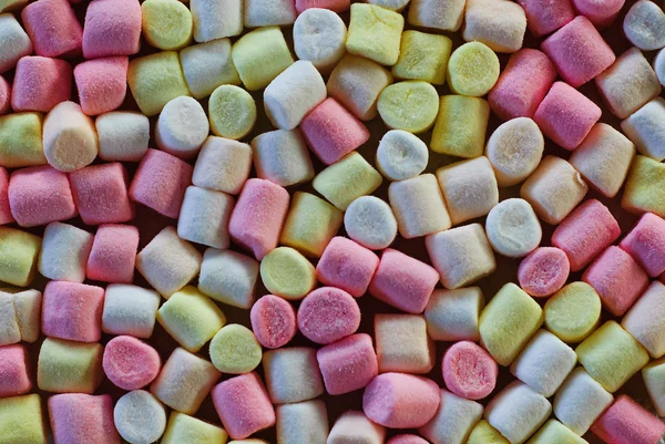 Pastel colored marshmallows as background — Stock Photo, Image