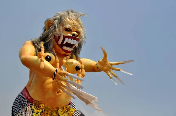 Ogoh Ogoh Simbol Setan Indonesia Hindunese Perayaan Tahun Baru — Stok Foto