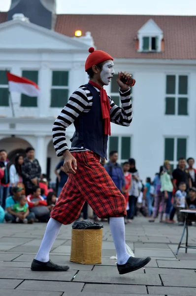 Jakarta Endonezya Ocak 2015 Fatahillah Park Jakarta Endonezya Avlusunda Gösteri — Stok fotoğraf