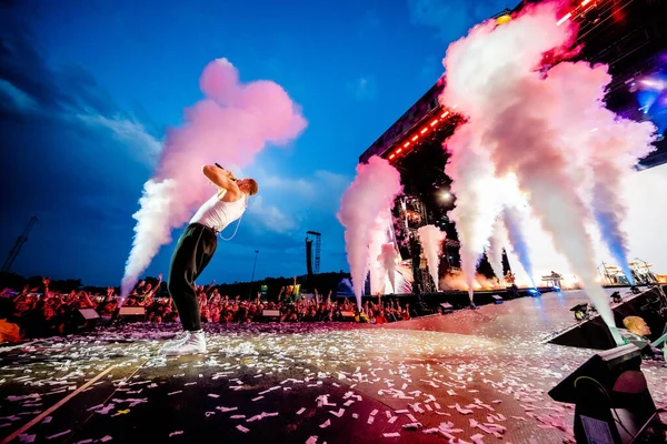 Imagine Dragons Performing Concert Pinkpop June 2022 — Stock fotografie