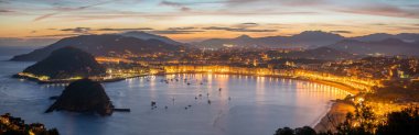 Bask ülkesinde San Sebastian Panoraması, İspanya