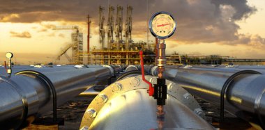 LNG terminalini yöneten boru hatları 