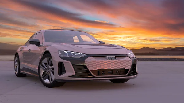Elektrischer Audi Tron — Stockfoto