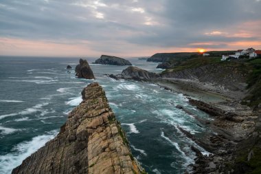Incredible cliffs on the Spanish coast near Santander  clipart