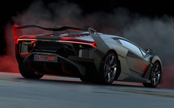 Lamborghini Представляет Первый Одноразовый Суперкар Sc18 Alston — стоковое фото