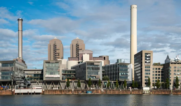 Una Combinación Edificios Industriales Con Polígono Residencial Frankfurt Main —  Fotos de Stock